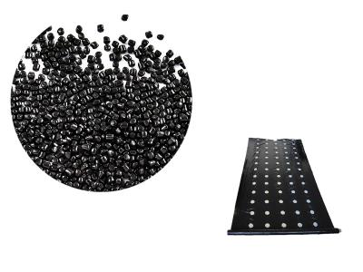 Black masterbatch of perforated agricultural mulch